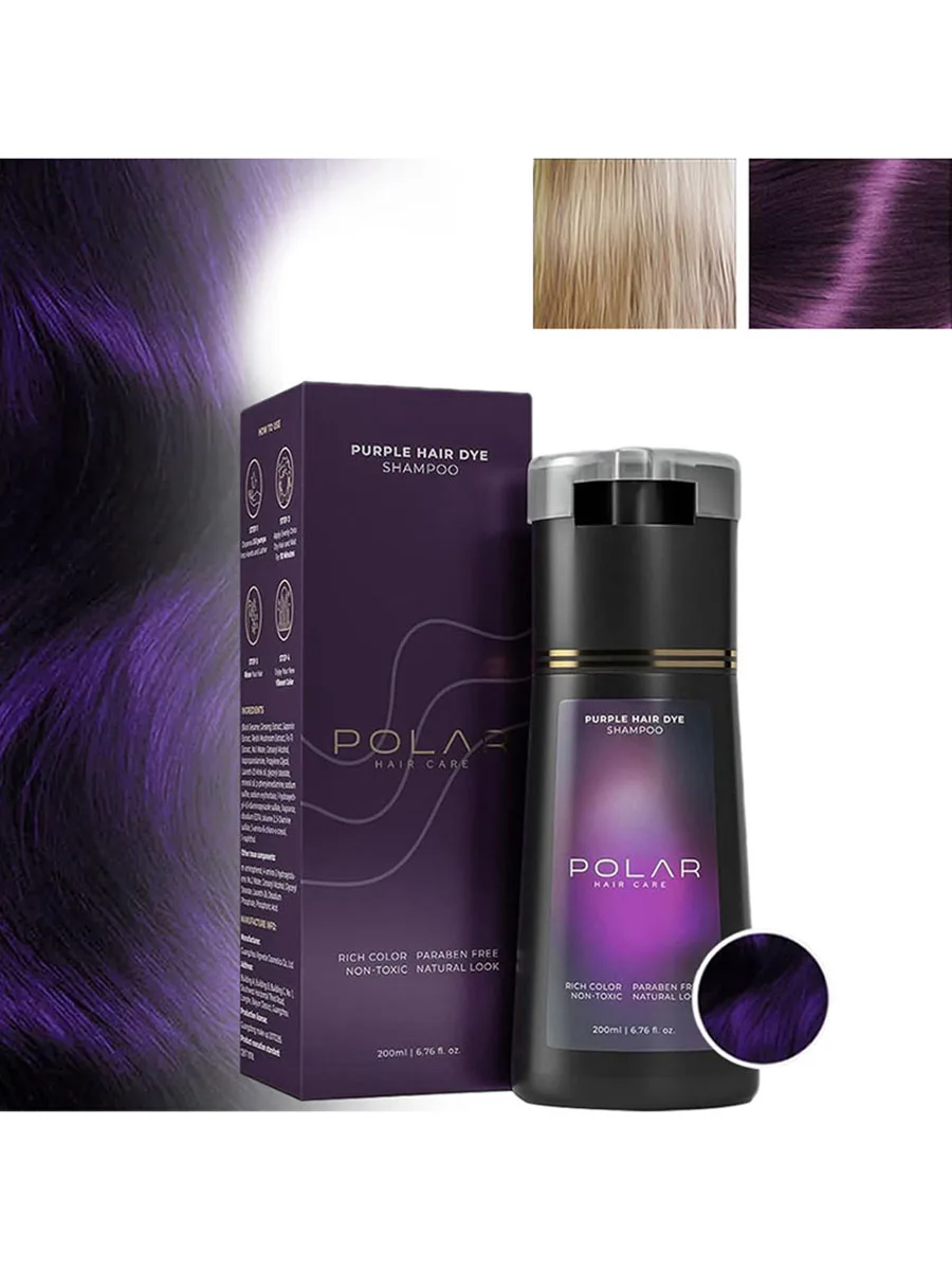 Effortless Quick-Color Hair Dye Shampoo with Natural Plant Ingredients