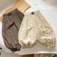 New Baby Solid Anti-mosquito Pants 2024 Summer Children Loose Pants Boys Infant Casual Pants Girls Cotton Trousers Kids Clothes 1