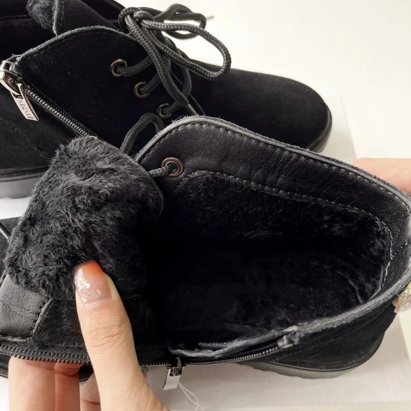 Genuine Leather Women & Girls Short Boots Fashion Autumn And Winter Shoes Size 36-40