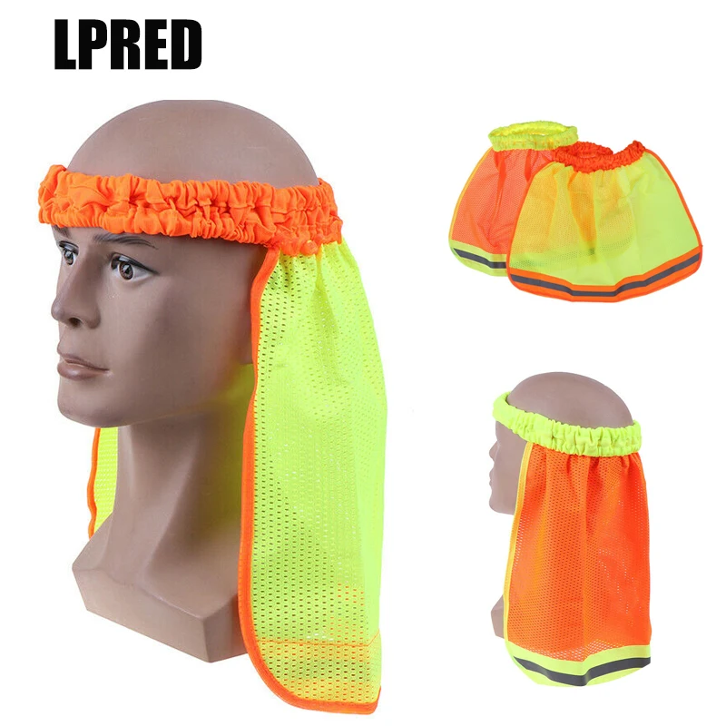 Sun Protection Reflective Stripe Neck Shield Safety Hard Hat Cap Sun Shade Workplace Safety Summer High Temperature Sunshade