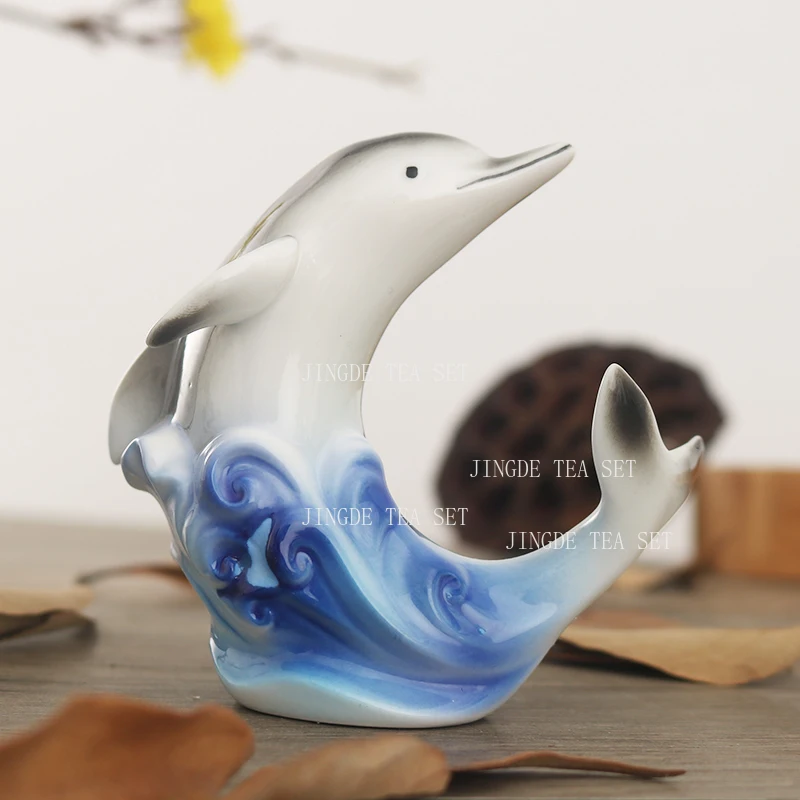 Ceramic Tea Pet Ornaments Sustainable Three-dimensional Home Decor Accessories Goldfish Tea Tray Decoration Tea Set Accessories