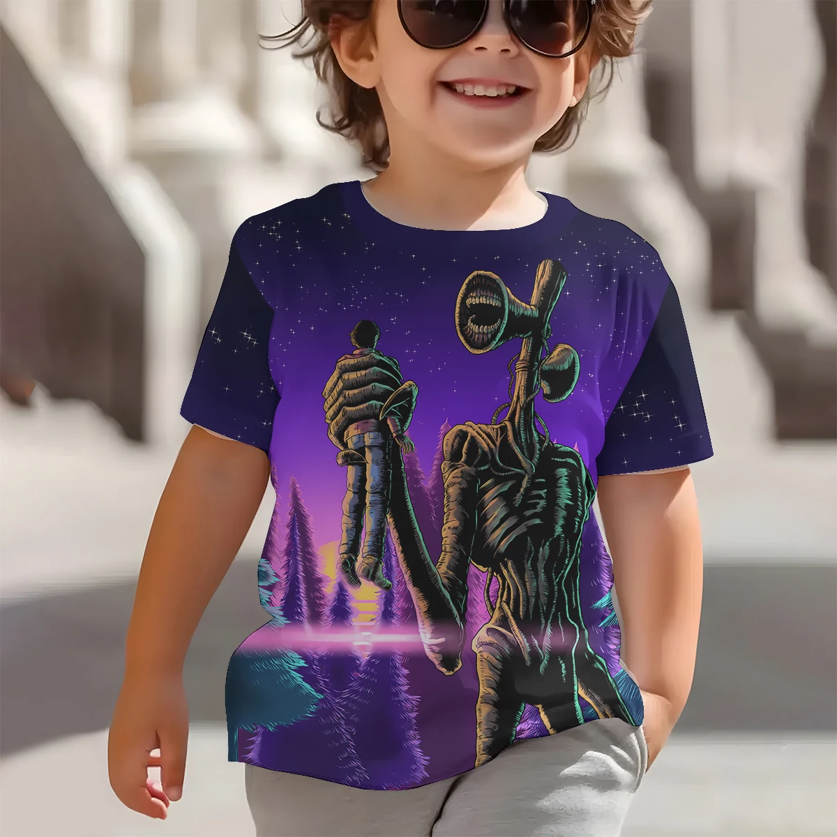 3D Print Siren Head Baby Clothing 5 to 14 Years Male Outdoor Clothes for Children Boy Girl Child T-Shirt Top Shirts 2