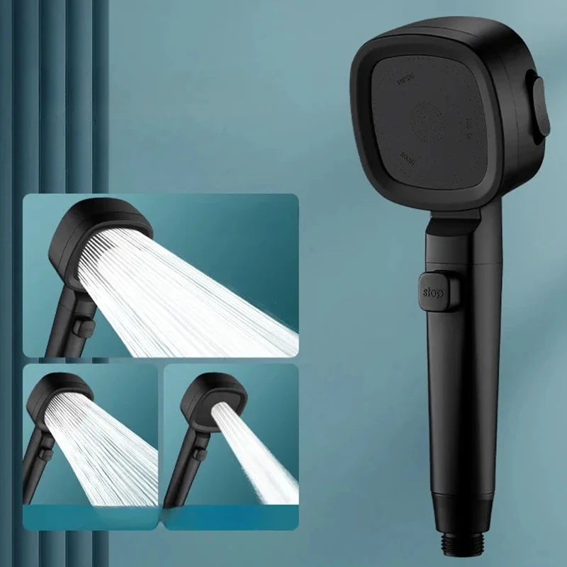Showerhead Holder High Pressure Water Saving Adjustable One-key Stop Water Massage Sprayer Household