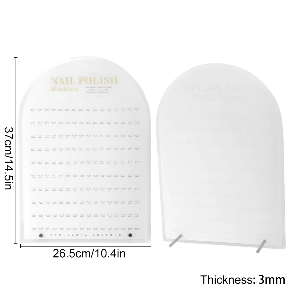 48/88/160 Farben Nail Art Display Board Acryl Nagelständer mit falscher Spitze Nagelfarbenshow Regal, multifunktional für Nagelwerkzeuge – Detail 3