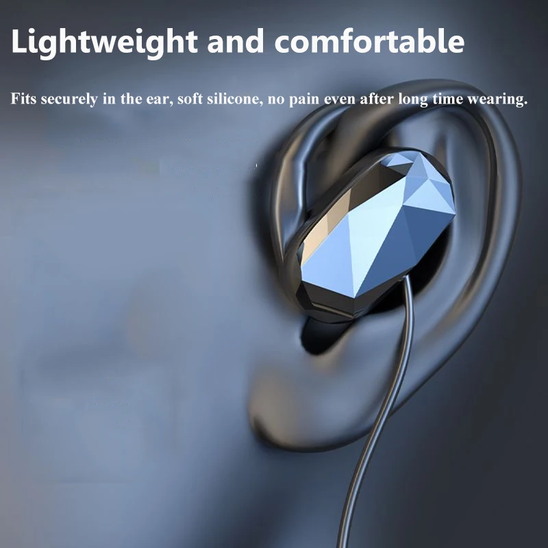 3.5mm Wired Open Ear Headphones Hifi Stereo Air Conduction Earphones Type-C/USB Plug Gaming Headset with Noise Reduction MIC