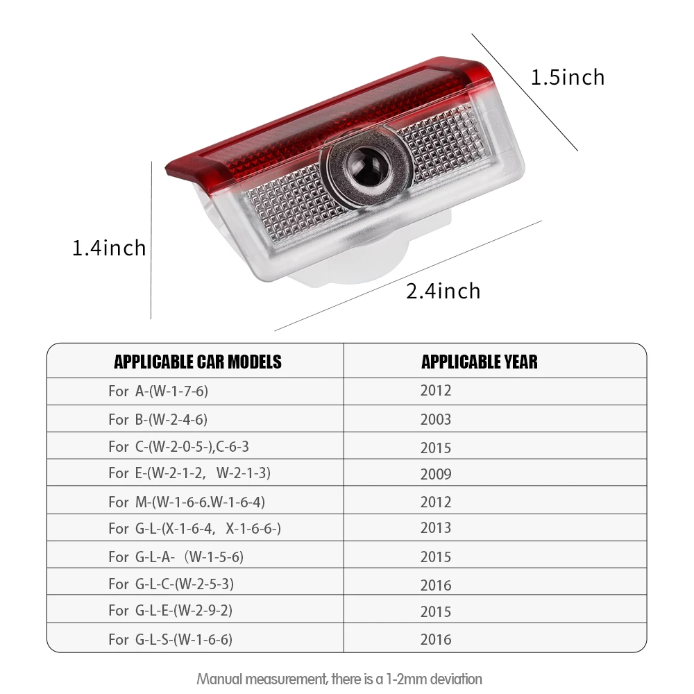 Für Mercedes W205 W212 W213 W246 W166 Türlicht Led Logo Projektor  Einstiegslicht