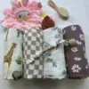Muselina Bebe Algodon 120 X 120cm 70%bamboo+30% Cotton 2 Layers Newborn Baby Bath Towel Wrap Muslin Swaddle Blankets 47 Inches 2