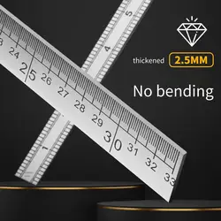 Premium Stainless Steel Ruler | High - Precision Measuring Tool | Versatile for Tailoring and Artistry (33cm)