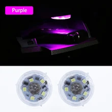 

2pcs Car Mini Led Touch Switch Light Wireless Ambient Lamp Portable Night Reading Light Car Roof Bulb Car Interior Light White