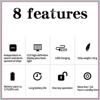 N94R LCD Display Electronic Timer Switch USB Rechargeable Timer Padlock Travel Electronic Timer-Black 1