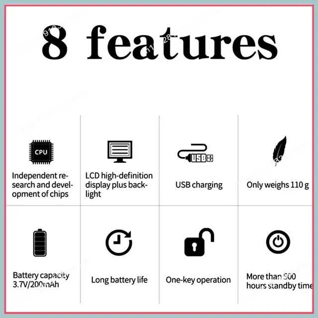 N94R LCD Display Electronic Timer Switch USB Rechargeable Timer Padlock Travel Electronic Timer-Black 1