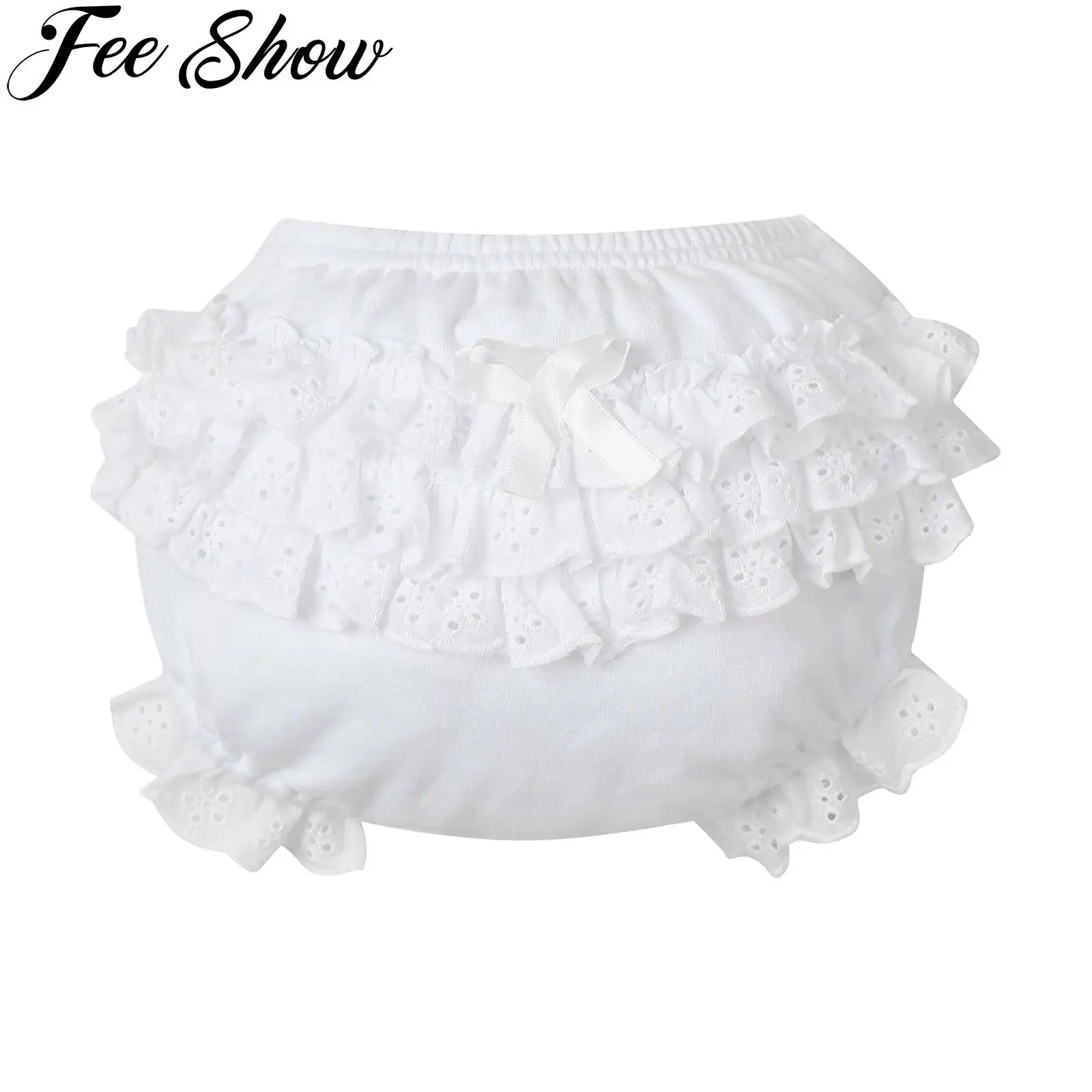 

Newborn Shorts Bebe Ruffle Panties Diaper Covers White Fancy Panties With Lace Infant Toddler Soft Cotton Baby Girl Boy Bloomers