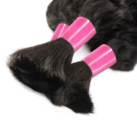 Mèches de cheveux humains pour tresses bohèmes, 100g, Cheveux humains ondulés sans nœuds pour tressage, Lots de cheveux en vrac pour tressage 5