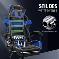 Chaise Gaming avec Massage, Support Lombaire et Repose-Pieds 6