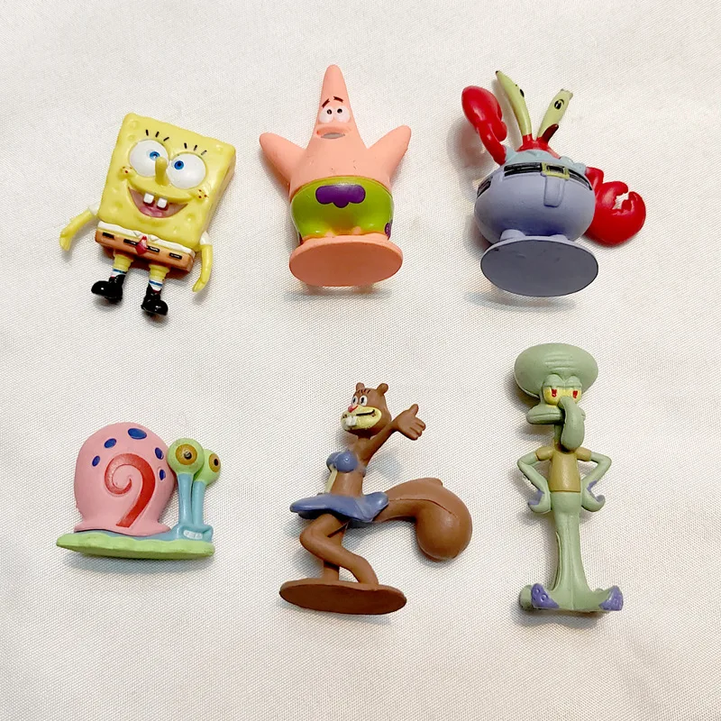 Spongebob Squarepants Squidward Tentacles Patrick Star Cartoon Anime Doll Action Figure Model Toy Collection Regalo Per Bambini