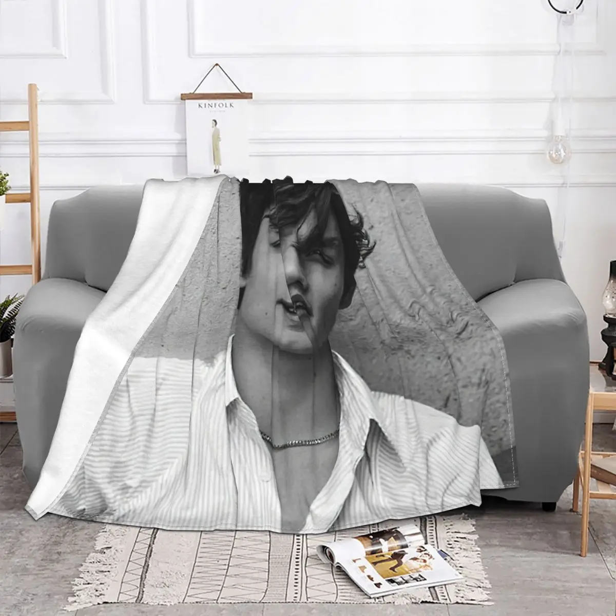 Louis Partridge Air Conditioning Throw Blanket Fleece Blanket