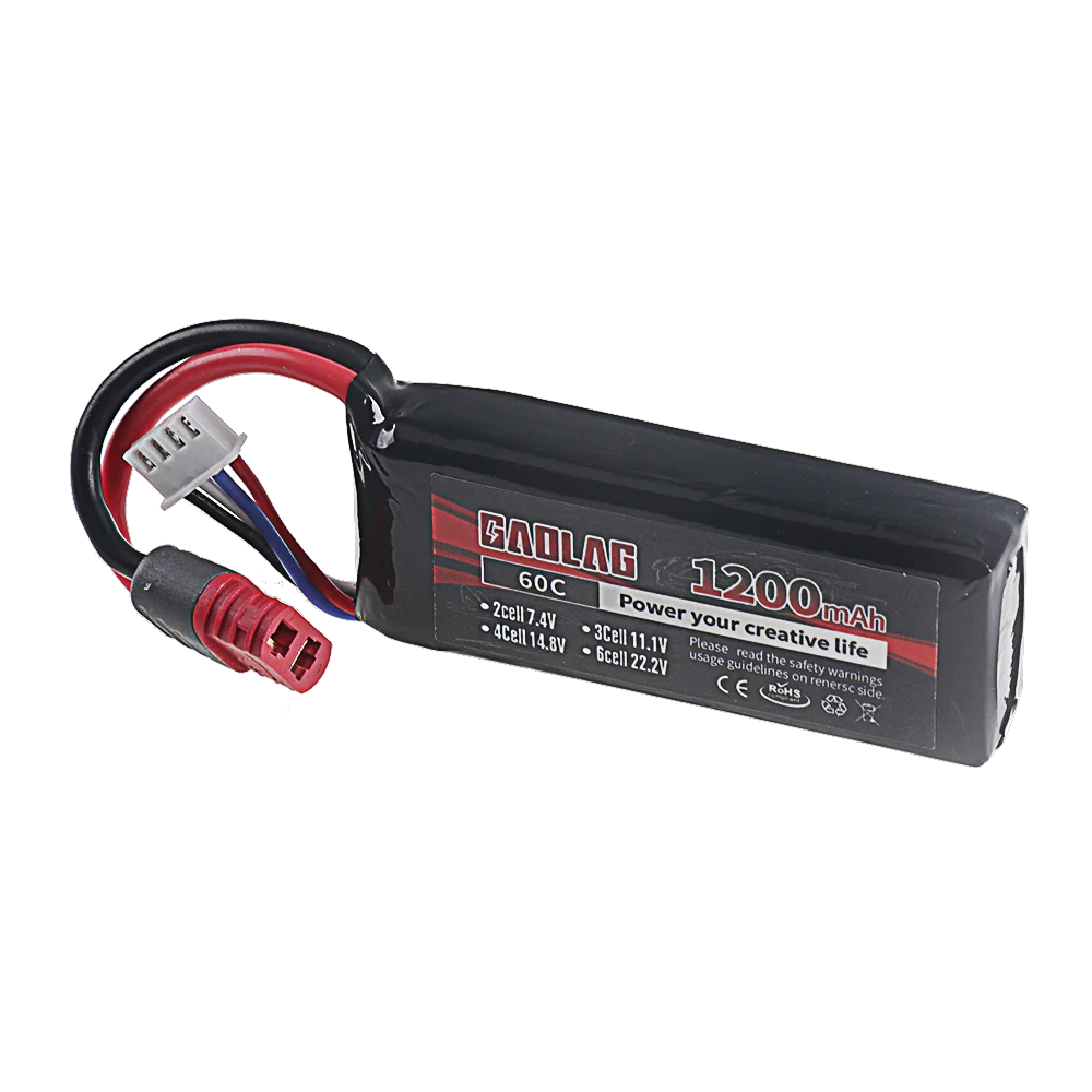 Lot de deux batteries LiPo 3S 11.1V 1500mAh pour RC avec connecteurs XT30 et XT60