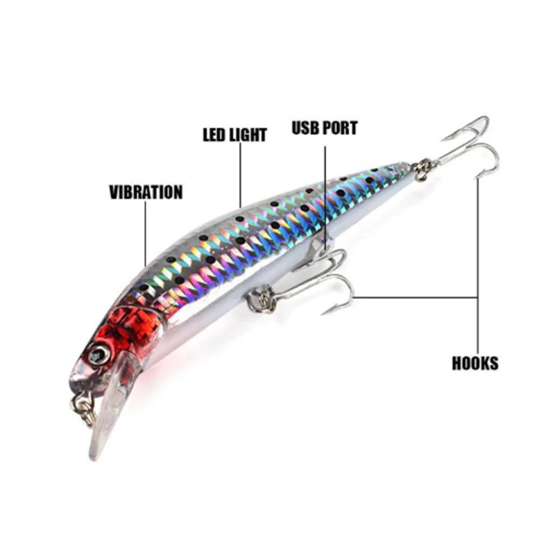 Fishing Lures Electric Simulation Twitching Bionic Bait USB Rechargeable  Artificial Bait Swimbait Fishing Accessories Tackles