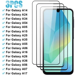 Premium Tempered Glass Screen Protector Set - 3 Pack - 3PCS Black Glass (For A15)