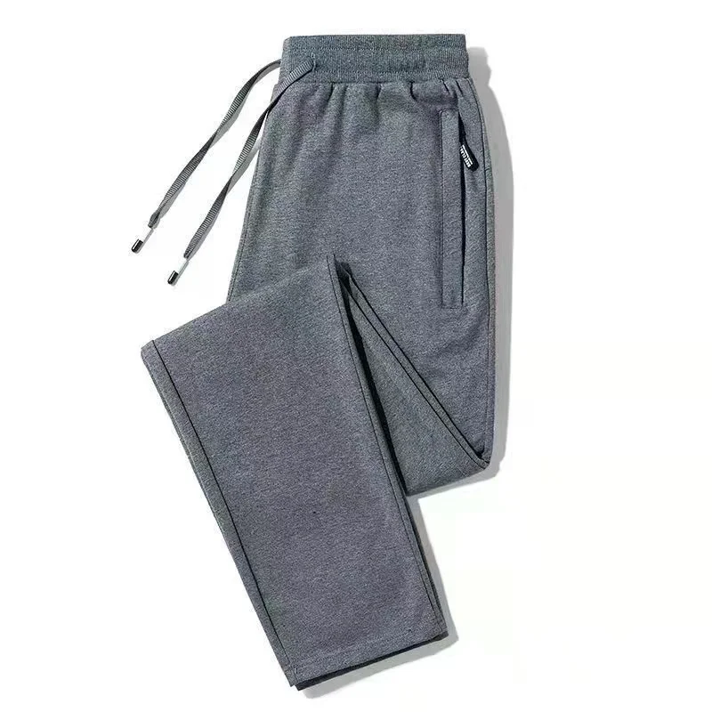 Straight-leg dark gray pocket zipper [thin style]