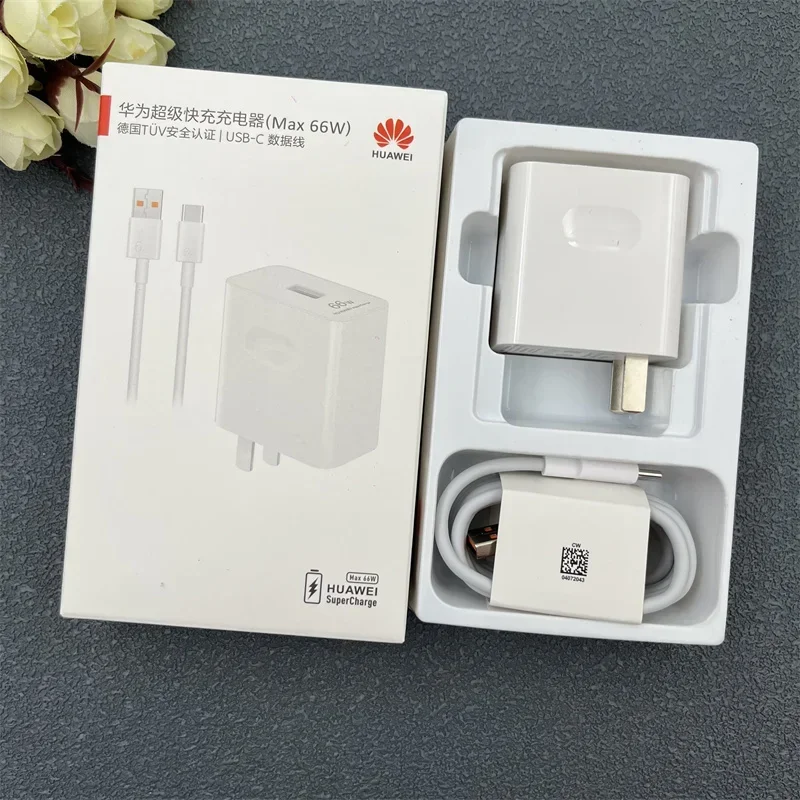 

Зарядное устройство HUAWEI с USB-портом для Mate 60 50 40 30 20 Pro Nova9 P30 P40 P50 P60, 66 Вт