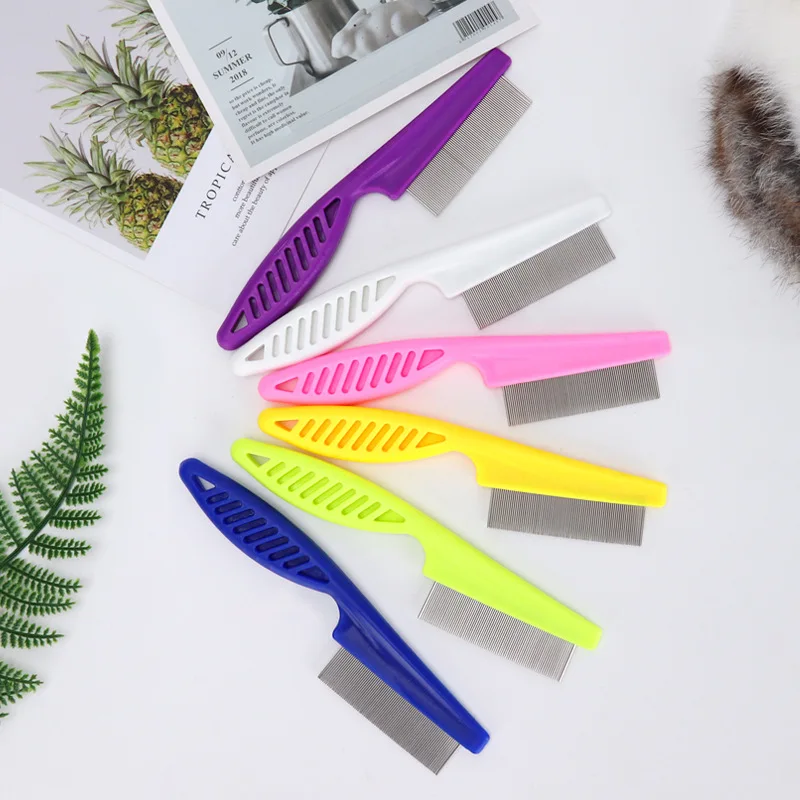 Pet Hair Shedding Comb Stainless Steel Flea Comb for Cat Dog Pet
