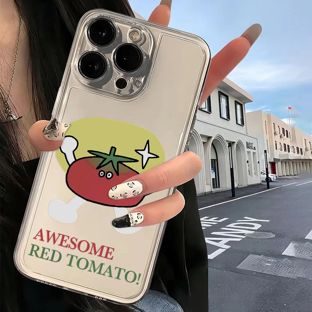 Tomato Sauce Black Cat Design Clear Soft Phone Case