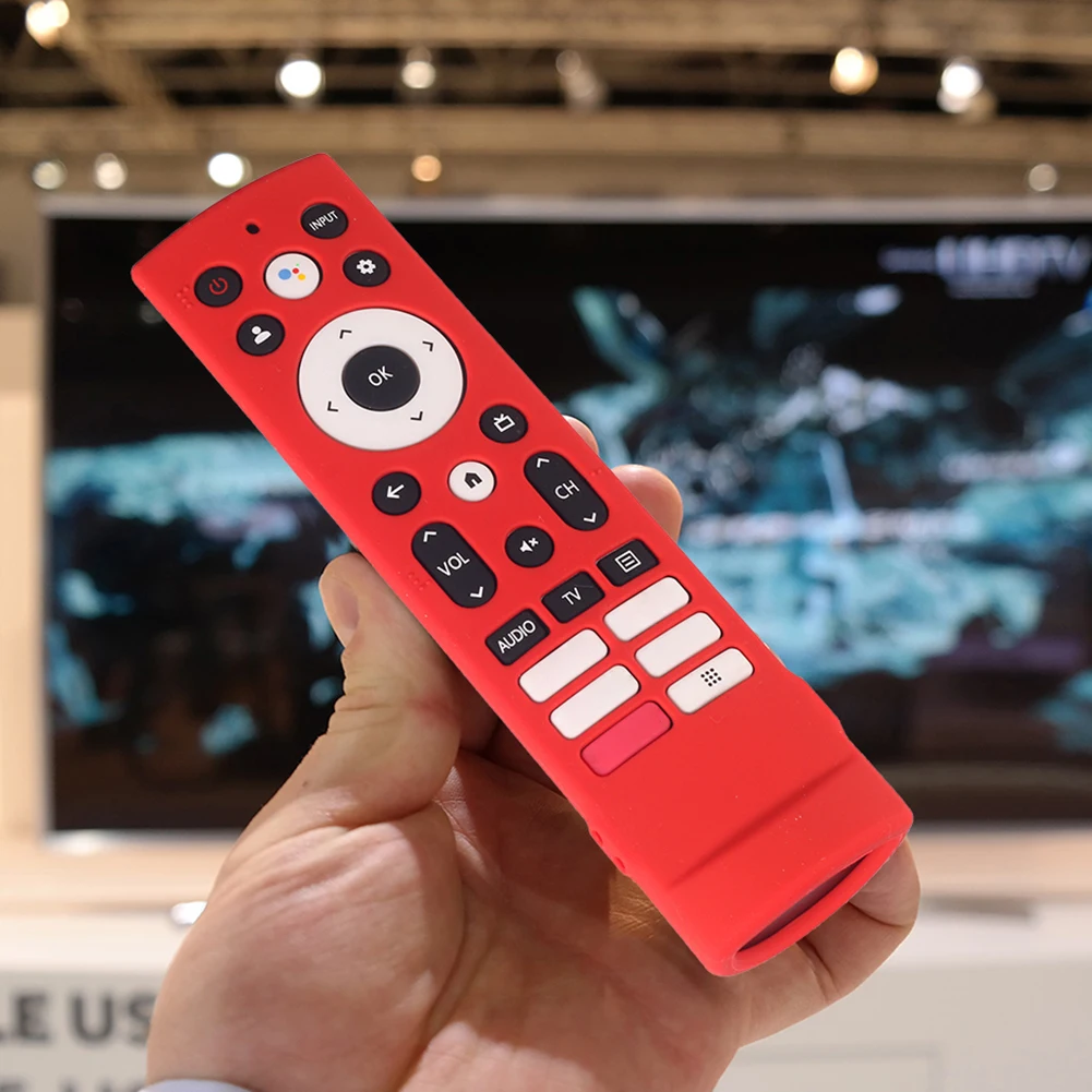 충격 방지 컨트롤러 스킨 보호 케이스, 제거 랜야드 포함, TV 리모컨 케이스 커버, Hisense 음성 원격 ERF3V90H