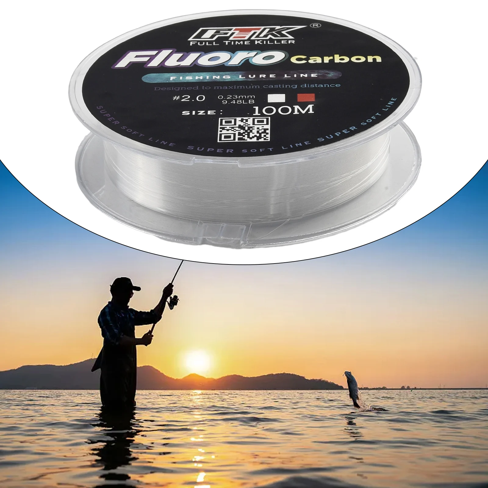 

1 Roll Premium Fluorocarbon Fishing Line Dominate Waters Virtually Invisible Fluorocarbon Fishing Line Carp Fishing Accessories