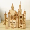 3D Puzzles Lost Castle Wooden Assembly Model Kit Handmade Toys model building kits wood DIY Assembly Jigsaw Toy for Kids Adults 4