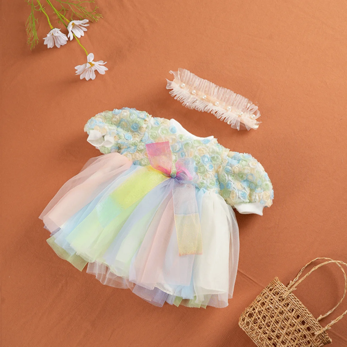 rainbow skirt green