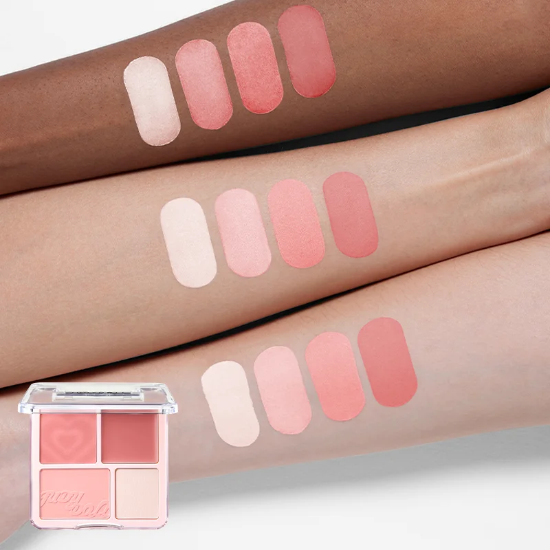 Judydoll 2-in-1 Blush & Highlighter Palette Blush Cream Radiant Matte Highlighter Versatile Palette Gift for Friends Date blush cream cream blusher facial blusher
