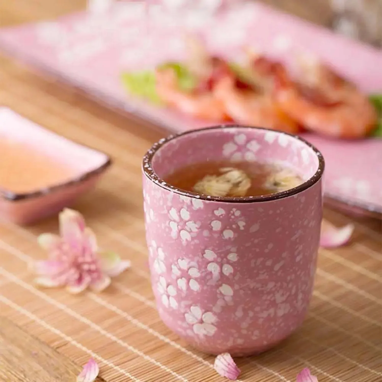 Creative Japanese Style Flower Cherry Blossoms Teaware Water Cup Drinkware Pottery Cup Teacup