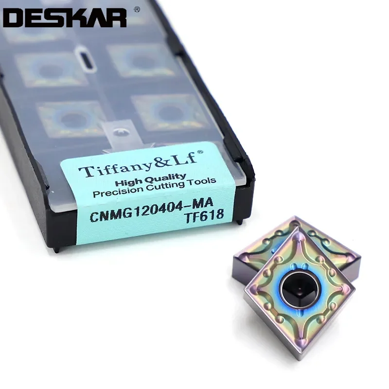 

10PCS DESKAR SNMG120408 SNMG120412 MA CNMG120404-MA TF618 Turning Tools CNC Lathe Hardened Steel Inserts External Tool Parts