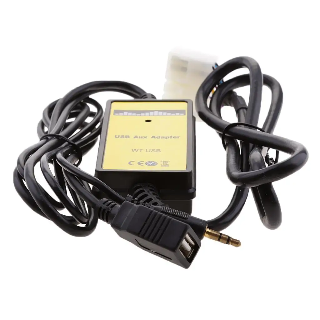 Car USB 3.5mm MP3 Player Interface Adapter AUX In Input for 5Pin+7Pin