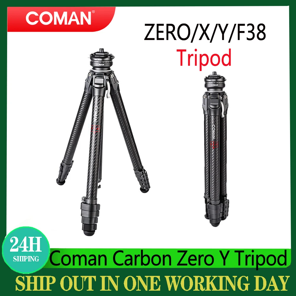 Coman Zero X/Y/V/F38 Lightweight Travel Tripod Full Carbon Fiber