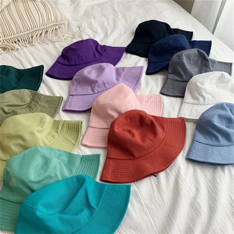 2024 New Fisherman Hat Solid Color Men and Women Couple Fisherman Hat Outdoor Travel Wear Basin Hat bucket hat 5
