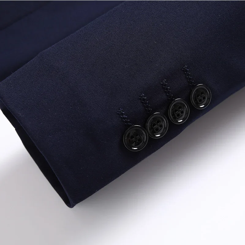 Blazer New Men's Fashion Business Solid Color British Style Professional Work Groom Wedding Dress Best Man Blazer Jacket 5