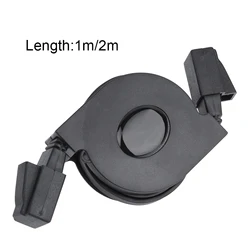 Adjustable Retractable CAT6 RJ45 Lan Network Cable Cord, 1m/2m, 8 Core, Up to 1000Mbps - 2m