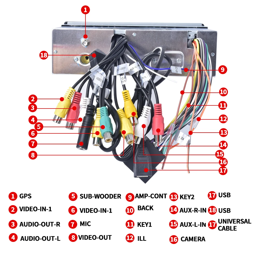 REAKOSOUND Android 11 1 Din Car Radio GPS Navigation 7" HD Retractable