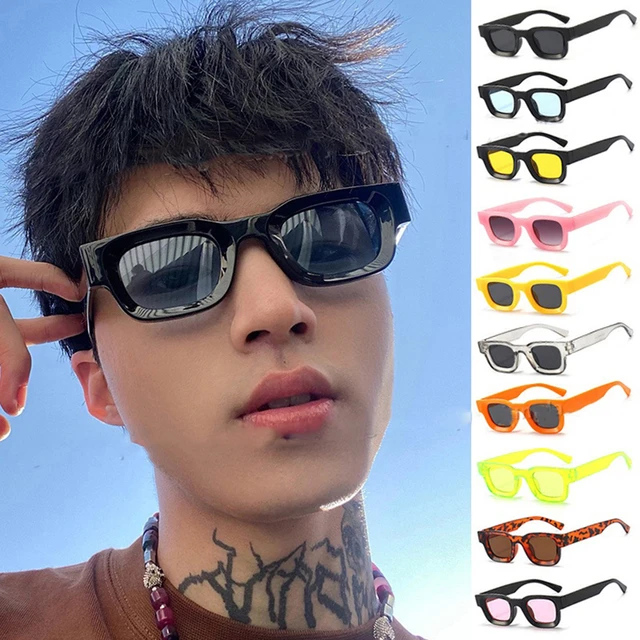 One Piece Small Rectangle Leopard Sunglasses For Women New Fashion Design  Gradient Sun Glasses Men Hip Hop Shades Flat Eyewear - AliExpress