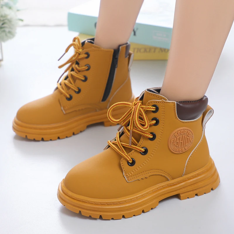 Kids Boots for Boys Girls Unisex Children Fashion Ankle Boots Auutmn Winter Rubber Toddlers Big Child 21-36 children boots