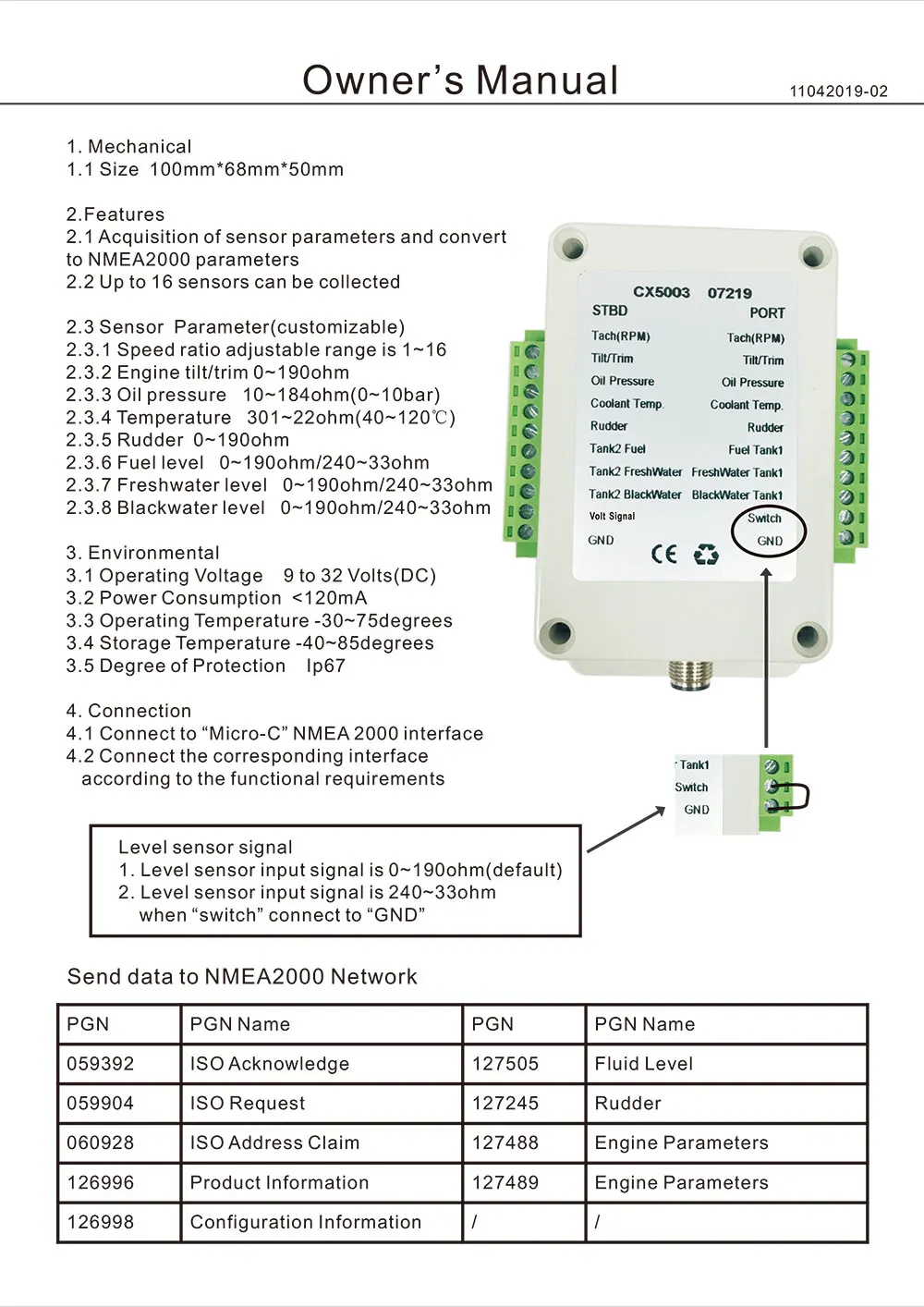 NMEA2000 Serielle Datenvernetzung für Marineelektronikgeräte NMEA 2000 KIT 5PIN NMEA2000 Adapterkabel 0,5m 1m 2m 3m 4m – Detail 28