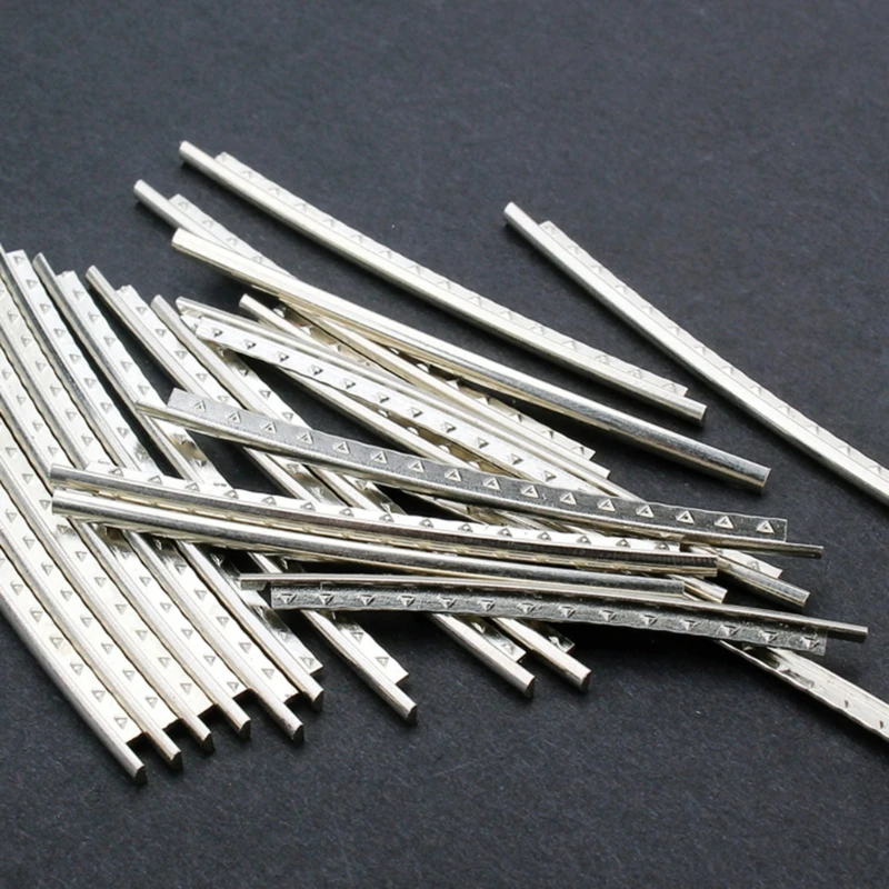 24Pcs Stainless Steel 2.7mm Width 24 Frets Guitar Fret Wires Fretwire Set for Electric Guitar Bass Guitar Fingerboard