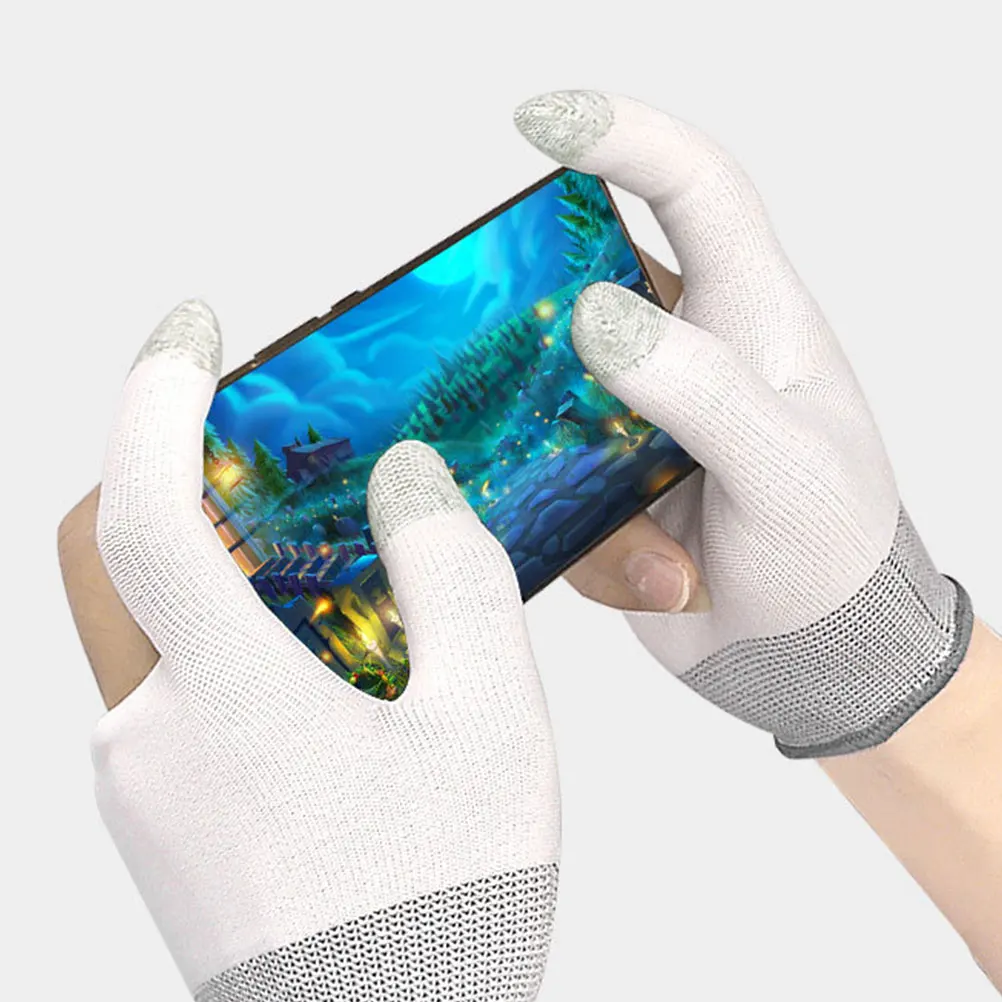 2 Pairs Of Two Finger Anti Fouling Glove For Tablet Phone Drawing Write Gloves For Pro Air Mini Anti