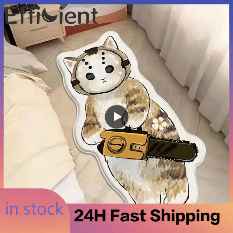 

1PCS Creative Cat Rugs Non-Slip Carpet for Living Room Entrance Doormat Bedroom Bedside Area Rugs Home Decor Floor Mats 러그 카페트