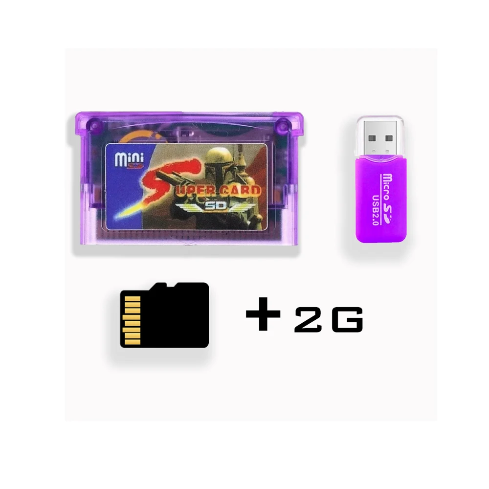 Super Card Per Scheda Di Gioco Gba Super Mini Sd Card Con Scheda Di Memoria Da 2Gb