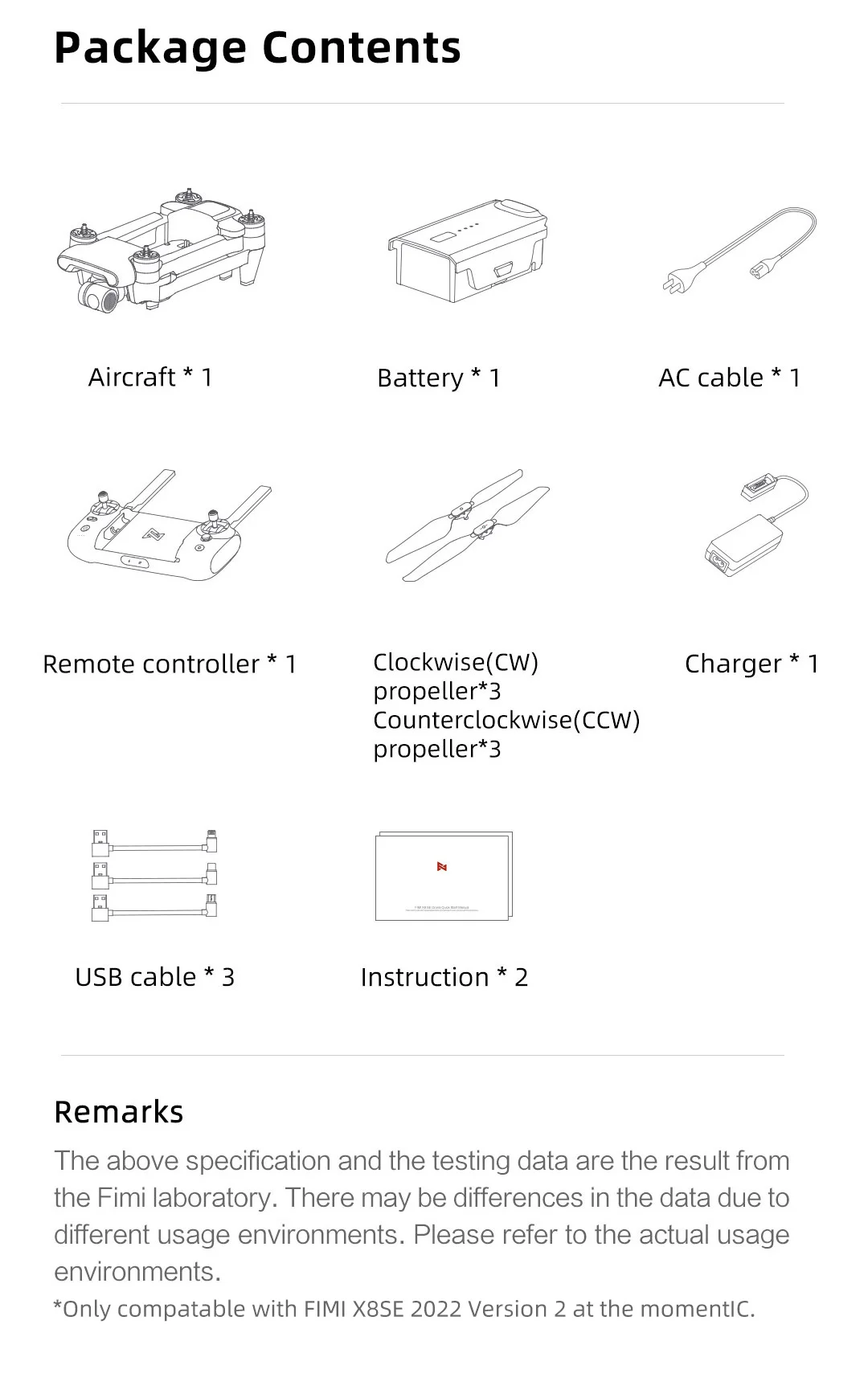 the above specification and the testing data are the result from the Fimi laboratory . there may