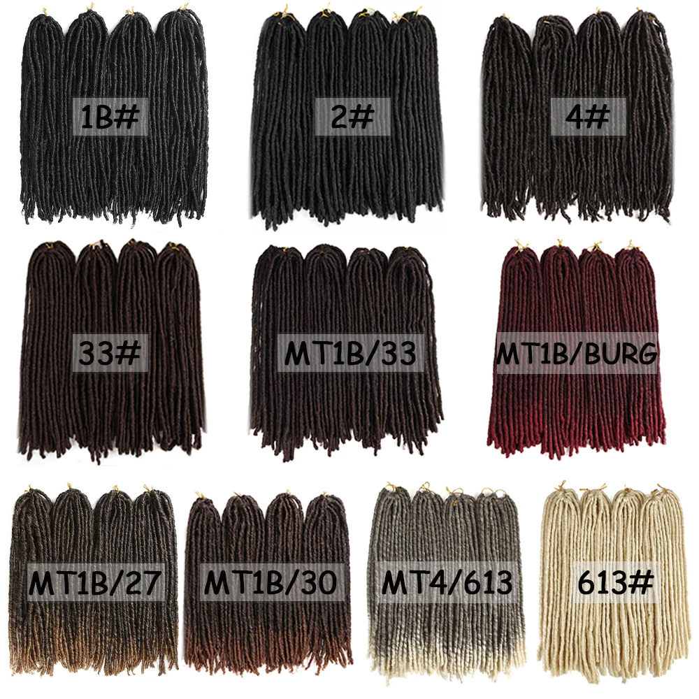 613 Blonde Long Straight Faux Locs Synthetic Crochet Braiding Hair Dreadlocks Soft Pre Looped Knotless Braided Hair X-TRESS 5