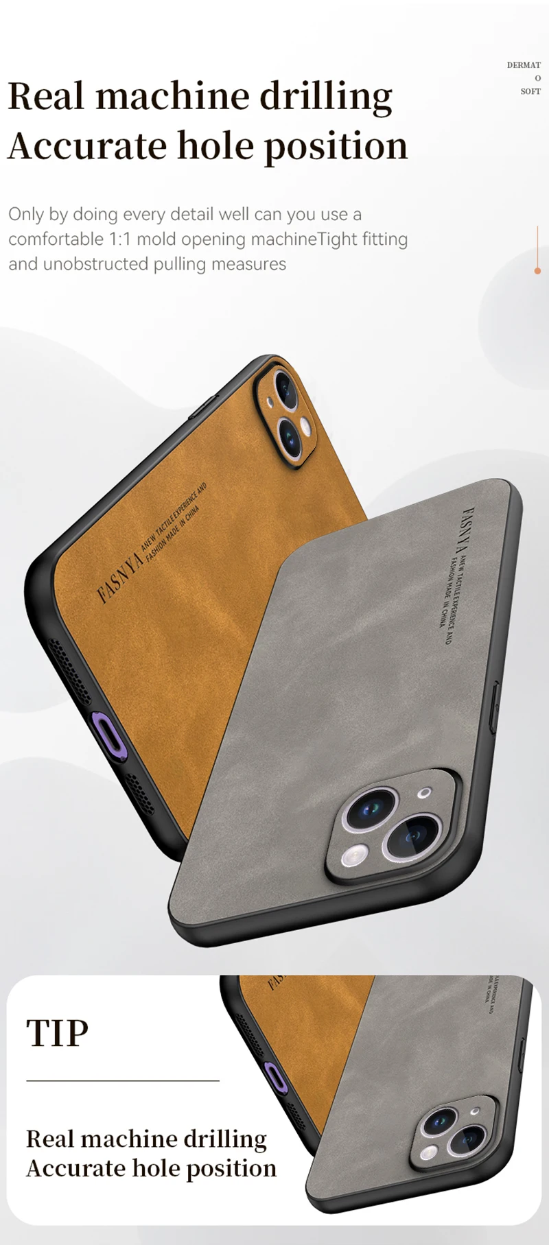 Custodia per telefono in pelle di agnello in pelle tinta unita retrò semplice per IPhone 15 14 13 12 11 Pro Max X XS XR MAX 14PLUS morbido silicone_voghion.com